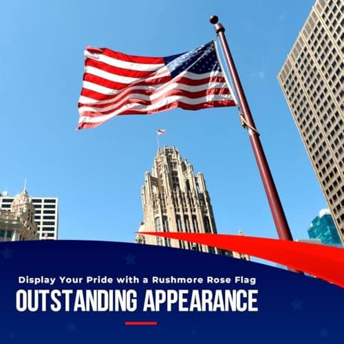 American Flag Made in USA | American Flags for Outside 3X5 | Premium US Flag 3X5 Heavy Duty Outdoor with Embroidered Stars and Sewn Stripes. — view 3