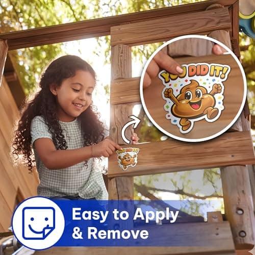3PCS Potty Training Stickers for Kids, Funny Poop Emoji “You Did It” Reward Stickers, Waterproof Vinyl Potty Stickers for Potty Training, Pee Stickers, Poop Party Decorations, Emoji Stickers for Kids — view 3