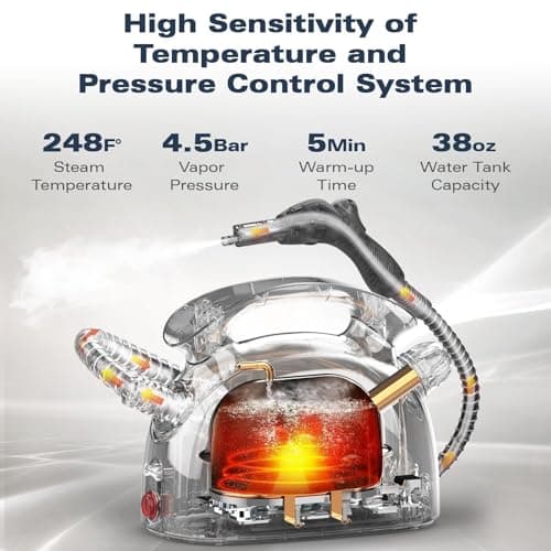 Steam Cleaner,Multi-Purpose Steam Engine with 21 Accessories,248 ° F High-Temperature Steam,Suitable For Floors,Kitchen Oil Stains,Tiles,Carpets,Cars,Toilets — view 2