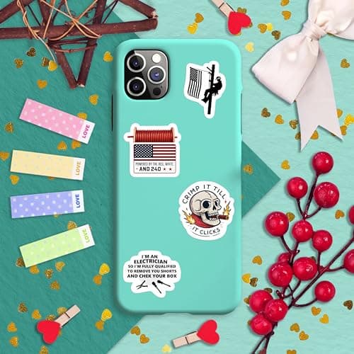 100Pcs Funny Electrician Stickers for Hard Hats, Waterbottle - Electrical Stickers - Electrician Gifts for Men, Party Supplies - Gift for Women & Men — view 5