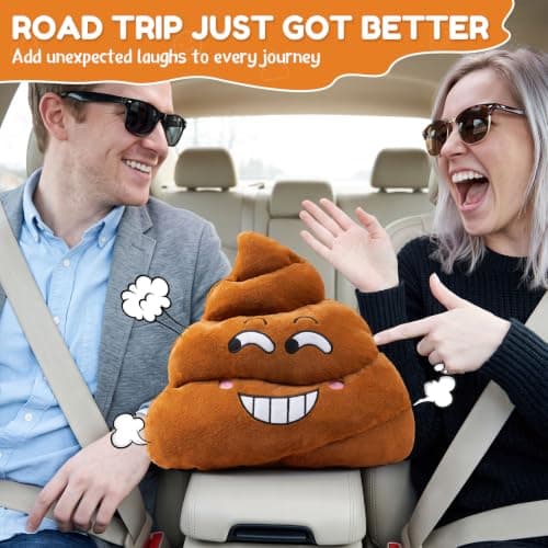 Farting Poop Plush Pillow with Sound – 20 Hilarious Fart Sounds, Soft & Durable Gag Gift for Friends, Coworkers & Prank Lovers, Fun Home Office Party Decoration — view 5