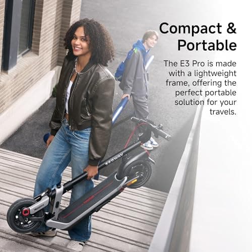 Segway Ninebot E3 Pro Electric Scooter, 34-Mile Range, 20 mph, 800W Motor, Dual Elastomer Suspension, Traction Control, UL2272 2271 Certified, Black — view 5