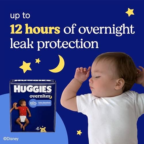 Huggies Overnites Size 5 Overnight Diapers (27+ lbs), 50 Ct, Packaging May Vary — view 6