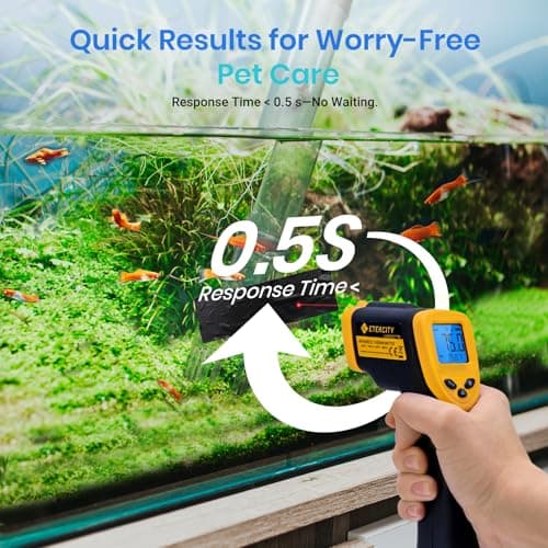 Etekcity Lasergrip 1080 Laser Thermometer Digital Infrared Thermometer Temperature Gun for Kitchen Cooking BBQ Grill and Bath Water, -58℉~1130℉ (-50℃～610℃), Yellow and Black — view 4