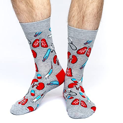 Good Luck Sock Men's Medical Doctor and Nurse Socks, Adult, Shoe Size 7-12