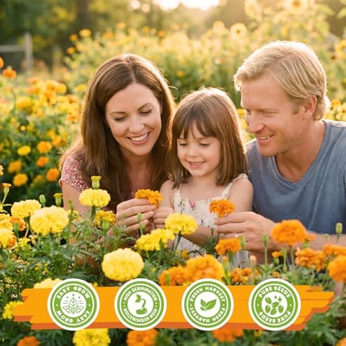 Fruivity Petite Heirloom French Marigold Seeds for Planting, 400+ Flower Seeds Perennial Seed Packet,Home and Garden Easy to Grow, Indoor & Outdoor Gardening, Companion Plant & Quick Blooming — view 3