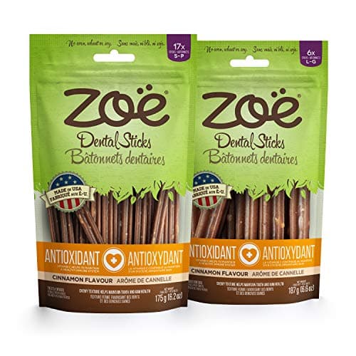 Zoe Dental Sticks for Dogs, Antioxidant, Large, Cinnamon Flavor, 6.6 oz — view 8