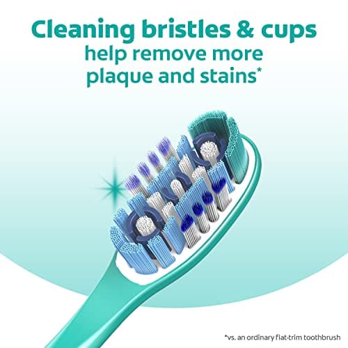 Colgate 360 Deep Clean Soft Toothbrush for 4 in 1 Bacterial Removal, Features Floss Tip Bristles and Tongue Cleaner, 4 Count — view 5