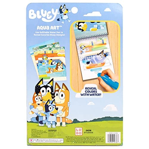 Horizon Group USA Bluey Aqua Art - Reusable Water Reveal Activity Pages With Water Pen for No-Mess Drawing and Coloring — view 6