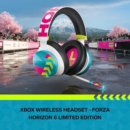 Xbox Wireless Gaming Headset | Forza Horizon 6 Limited Edition | Over Ear Headphones | Spatial Audio with Dolby Atmos | Console, PC, and Cloud Devices