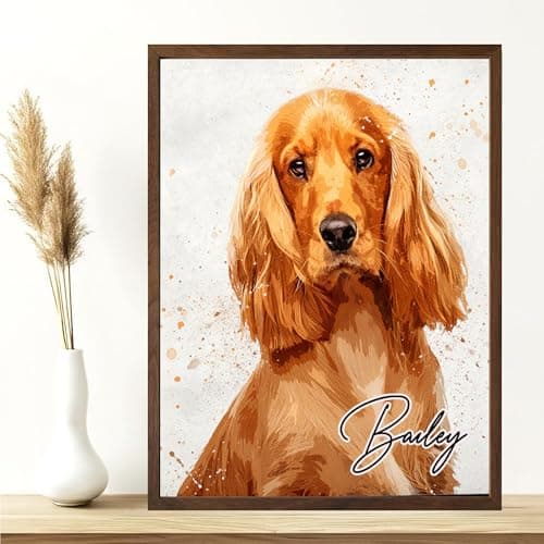 Custom Pet Portrait from Your Photos Watercolor Painting, Dog Memorial Gifts for Loss of Dog, Personalized Gift for Her Birthday, Pet Memorial Gift for Dogs, Cat & Dogs Portrait, Classic Watercolor — view 2
