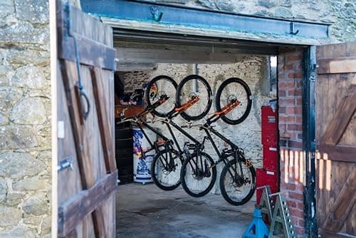 CLUG Bike Clip Indoor-Outdoor Bicycle Rack Storage System, White/Black, Hybrid (33-42mm) — view 4