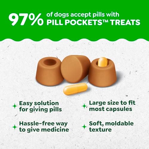 Greenies Pill Pockets for Dogs Large Size, Dog Treat Pouch for Capsule Medication, Cheese Flavor, 7.9 oz. Pouch — view 2