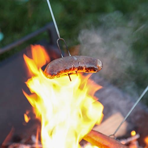 MalloMe Marshmallow Roasting Sticks - Smores Skewers for Fire Pit Kit - Hot Dog Camping Accessories Campfire Marshmellow 32 Inch Long Fork - 5 Pack — view 8