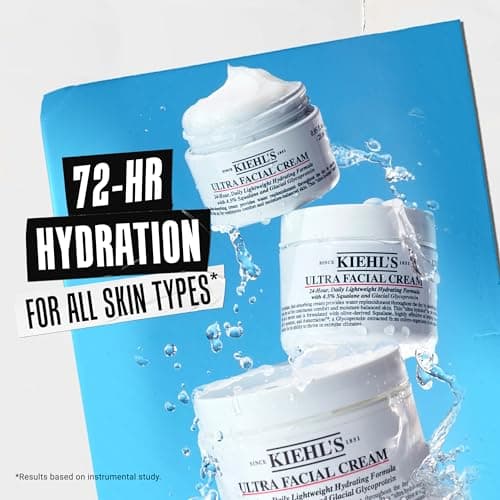 Kiehl's Ultra Facial Cream Moisturizer, Daily Lightweight Face Cream Hydrates Skin, Lotion with Pro-Ceramides, Provides Lasting Hydration and Moisture Surge, For All Skin Types, Fragrance Free — view 8