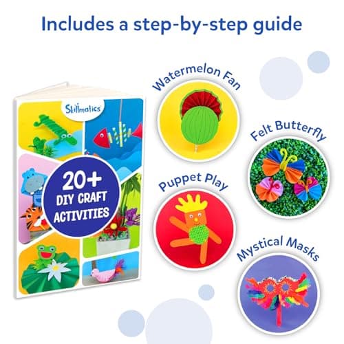 Skillmatics Ultimate Art & Craft Kit for Kids - 2000+ Pieces, DIY Craft Supplies with Step-by-Step Guide, Creative Activity Set & Gifts for Girls & Boys Ages 6, 7, 8, 9, 10, 11, 12, 13 — view 3