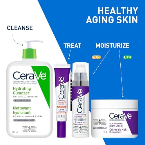 CeraVe Night Cream for Face, Skin Renewing Moisturizer for Men & Women With Hyaluronic Acid, Niacinamide, Bio Peptides & Ceramides. Fragrance Free, Non-comedogenic, Suitable for Sensitive Skin — view 5