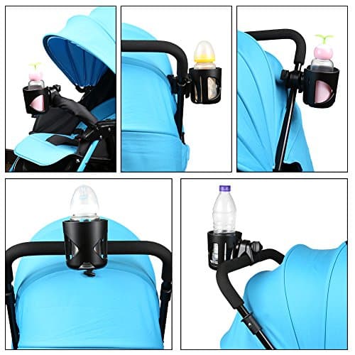Accmor Stroller Cup Holder, Universal Cup Holder for Walker Wheelchair Bike, 360° Rotatable Stroller Cup Holder Attachment Accessories for Walker, Wheelchair, Scooter — view 5