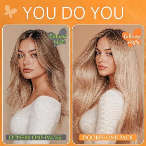 DOORES Clip in Hair Extensions Dark Brown 120g 7pcs 20 Inch Remy Human Hair Extensions Clip in Real Hair Extensions Natural Hair Straight Thick hair extensions for women — view 6