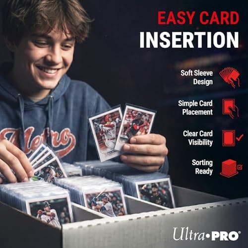 Ultra Pro Soft Card Sleeves 2-5/8 inch X 3-5/8 inch, Ultra Clear (100Count) — view 3