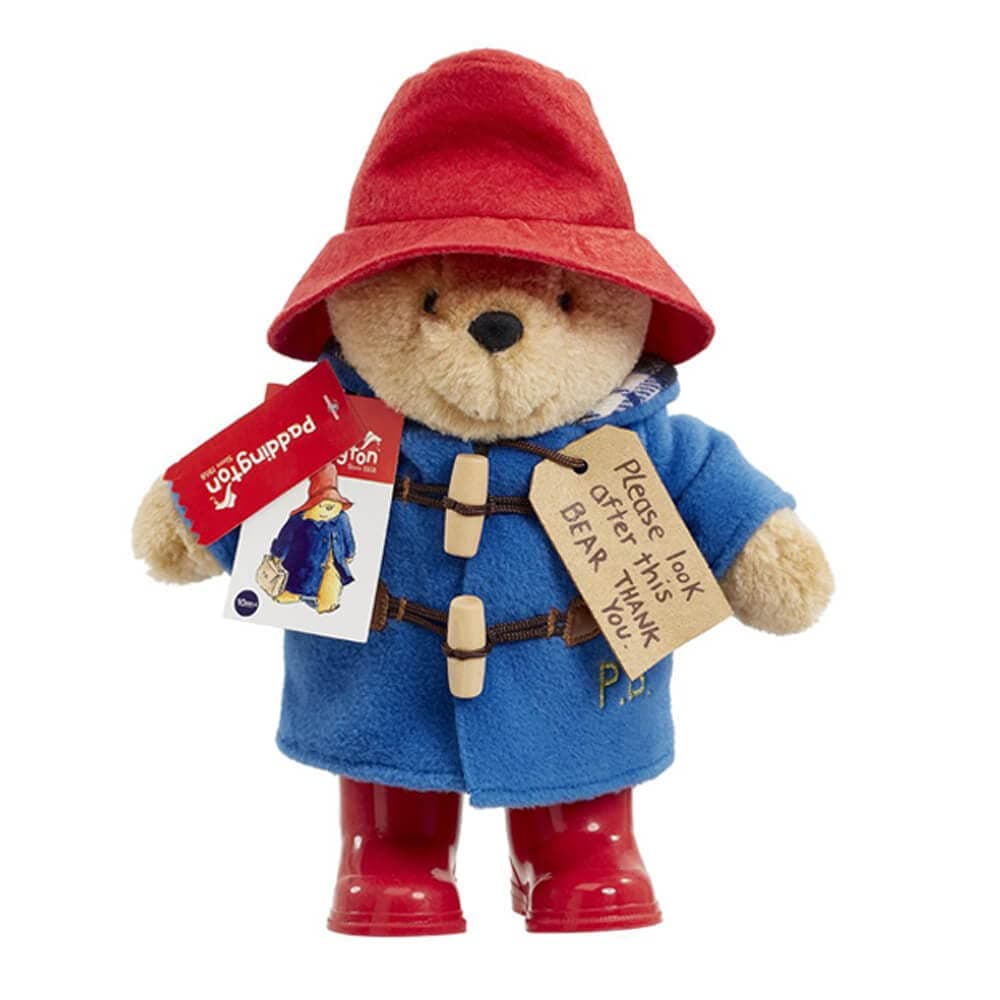 Rainbow Designs Classic Paddington Bear with Boots - 25cm Standing Plush Character - Soft & Cuddly Paddington Teddy Bear with Iconic Duffle Coat, Bush Hat & Shiny Red — view 7