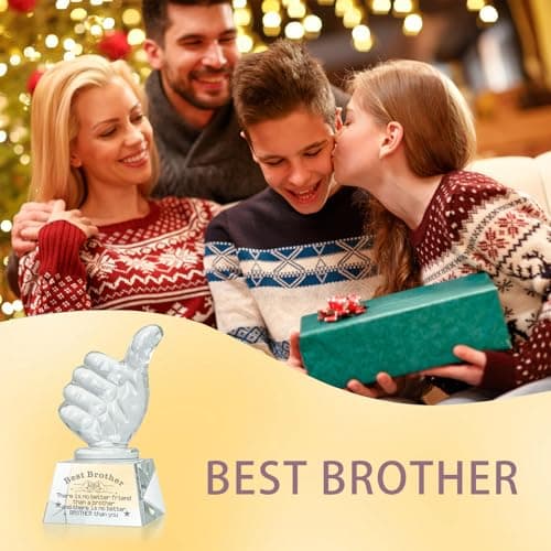 LONGWIN Gifts for Brother Adult Crystal Awards with Thumbs Up, Birthday from Sister Brother, Unique Presents — view 5
