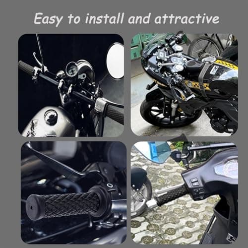 Universal 22mm Motorcycle Handlebar Grips - Non-Slip Rubber, Ergonomic & Vibration Dampening for Dirt Bikes, ATV, Off-Road Riders — view 4