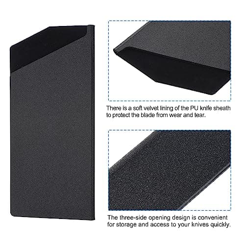 PATIKIL ABS Knife Cover Sleeves for 7" Chopping Knife Cleaver, Knives Edge Guard Blade Protector Universal Knife Sheath for Home Kitchen, Black — view 3