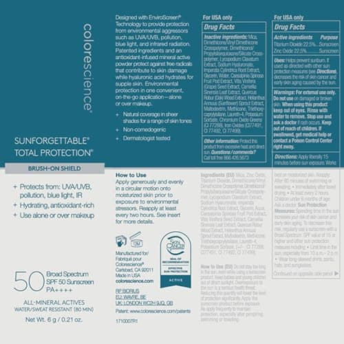 Colorescience Sunforgettable Total Protection Brush-On Sunscreen Mineral Powder for Sensitive Skin, Tan, 0.21 Oz (Pack of 1) — view 8