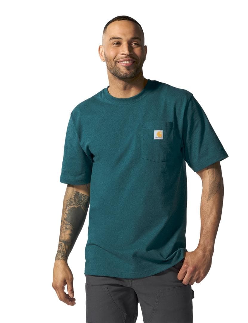 Carhartt Mens Loose Fit Heavyweight Short-Sleeve Pocket T-Shirt (Also Available in Big & Tall) CloseoutWork Utility T-Shirt — view 34