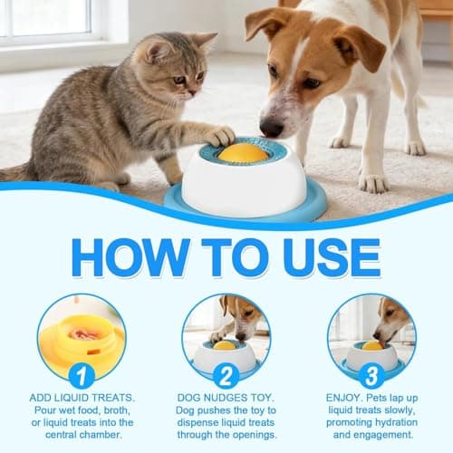 2026 New Dog Lick Ball,Licking A Bal l Add More Fun Bowl, Dog Lick Ba ll Bowl,Licking A Ball for Dogs,Slow Down Eating Speed and Add More Fun for Your Dog and Cats. — view 3