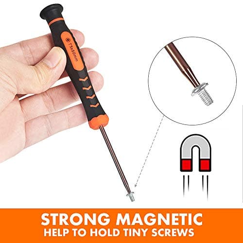 Cleaning Repair Tool Kit for PS4 PS5, TECKMAN TR9 Torx Security Screwdriver with PH00 PH0 PH1 Phillips Screwdriver Set for Sony Playstation 4,5 Main,Controller Tear Down and Dust Removal — view 3