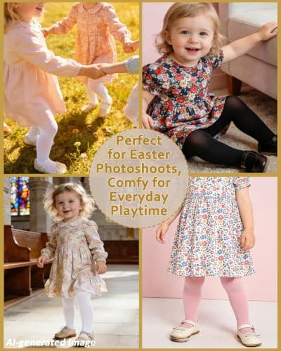 Toddler Tights White Baby Girl Ballet Tights Girls Ultra Soft Dance Tight 6-12 Months Footed Leggings Stockings 2 Pack(White, S) — view 4