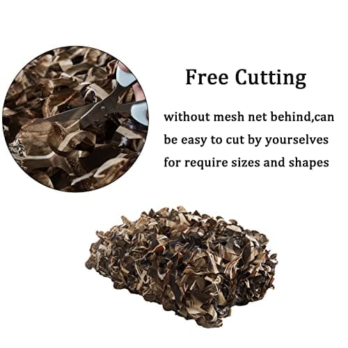 Camo Netting, Bulk Roll Camouflage Netting Dry Grass Camo 5 X 6.56 ft, Military Hunting Mesh Free Cutting for Hunting Blind Sunshade Shooting Theme Party Decoration — view 2