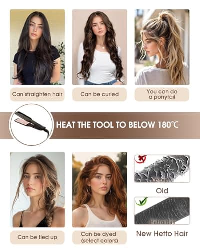 Hetto Nano Hair Extensions Real Human Hair Platinum Blonde 50g 50s 16 Inch — view 5