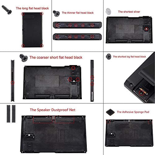 eXtremeRate Back Plate for Nintendo Switch Console, NS Joycon Handheld Controller Housing with Buttons, DIY Replacement Shell for Nintendo Switch - Classic 1989 GB DMG-01 — view 5