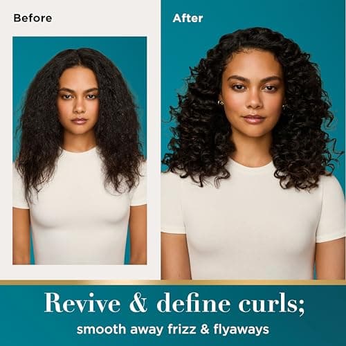OGX Argan Oil of Morocco Curl-Defining Styling Cream, Anti-Frizz Curl Cream for Curly Hair & All Textures, Cold-Pressed Argan Oil, Paraben-Free, Sulfate-Free Surfactants, Curly Hair Products, 6 oz — view 3