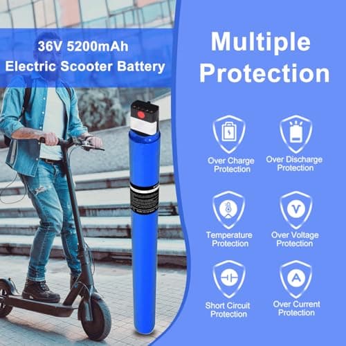 36V 5.2Ah Replacement for Gotrax GXL V2 Scooter with187.2Wh Power 5200mAh Capacity High Performance Longer Life Battery Pack — view 3