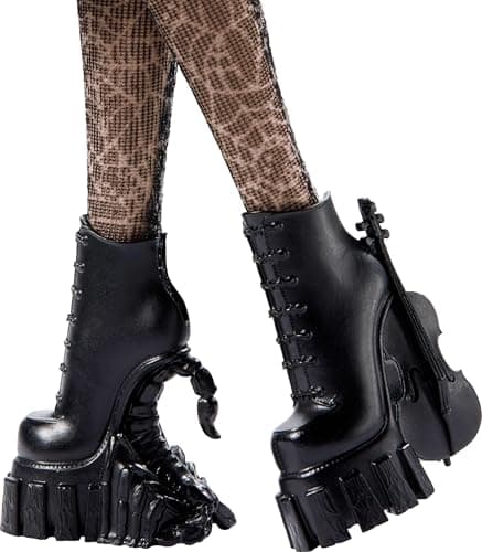 Monster High Wednesday Doll and Accessories, Wednesday Addams Collectible in Nevermore Academy Uniform with Thing and Backpack, Doll Stand — view 4
