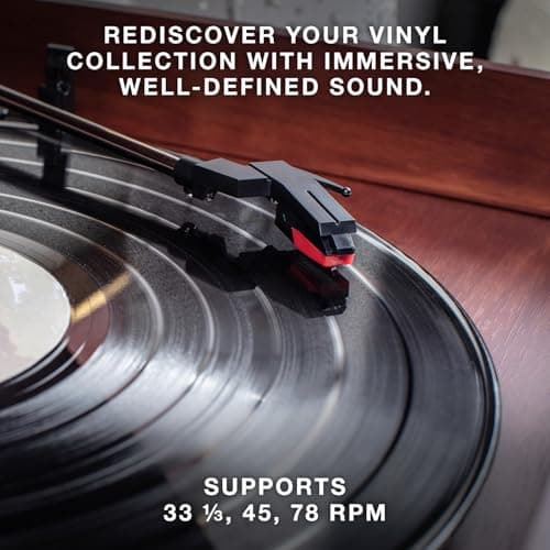Victrola Quincy - 6-in-1 Bluetooth Record Player - Mahogany — view 3
