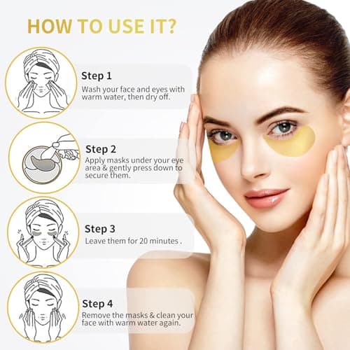 NAZANO 24K Gold Under Eye Patches - 60 Pack Eye Masks — view 4