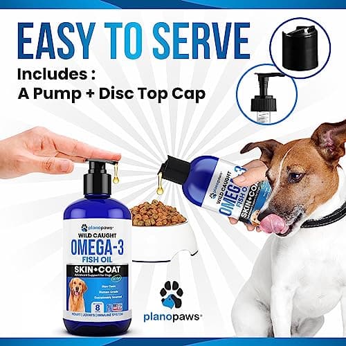 Omega 3 Fish Oil for Dogs – Liquid Fish Oil Supplement – Supports Skin & Coat, Joint Function & Overall Wellness – Easy to Serve – for All Breeds & Ages — view 4