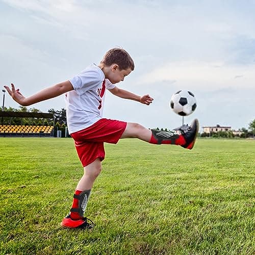 Shin Guards Soccer Youth Kids - Shin Guard for Boys Girls Teenagers 2-18 Years Old - Football Shin Pads Protection Equipment with Adjustable Straps - Black, XS — view 4