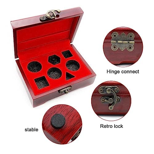 Haxtec Mystery DND Dice Set with Wood Dice Case Dual-Purpose Wooden Dice Box with Foam Insert DND Gifts D&D RPG Dice Set with Box — view 3