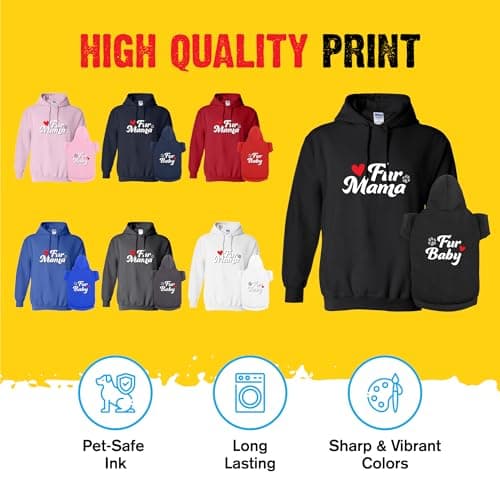 Matching Hoodies for Dogs and Humans - Fur Mama Fur Baby Dog or Cat - Soft Dog Sweatshirt Set - Premium Hoodie is a Great Gift for Christmas, Thanksgiving, Hanukkah, New Years — view 3