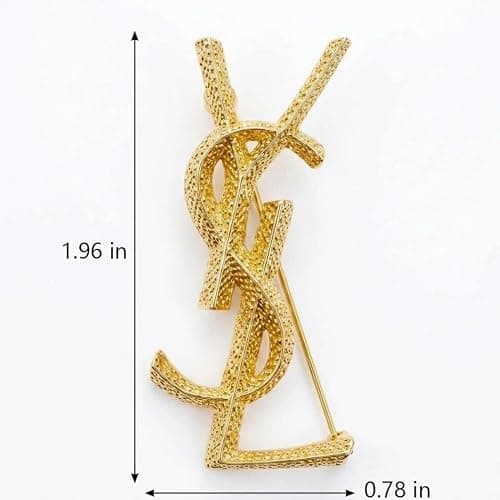 Women's brooches and pins; vintage-style gold brooches with a twisted design to add a touch of style to any outfit — view 4