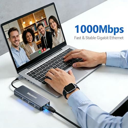 USBC Docking Station 8 in 1 USB C to hdmi gigabit ethernet Adapter 1Gbps Ethernet Hub 100W Power Delivery 3*USB 3.0 Ports SD/TF Card Reader Ethernet USB C Adapter for MacBook Pro/Air Dell XPS HP