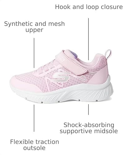 Skechers Unisex-Child Microspec Plus - Swirl Sweet Sneaker, Light Pink, 9 Toddler — view 2