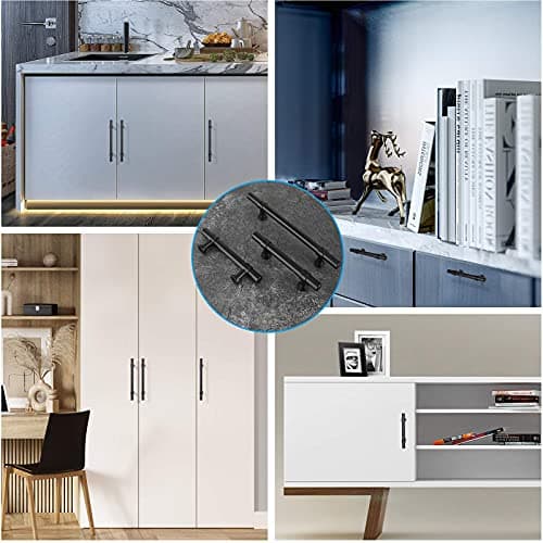 goldenwarm 10 Pack Black Cabinet Pulls Kitchen Cupboard Handles - Black Handles for Cabinets 3in Cabinet Handle Metal Drawer Handles for Kitchen Drawer Pulls — view 4