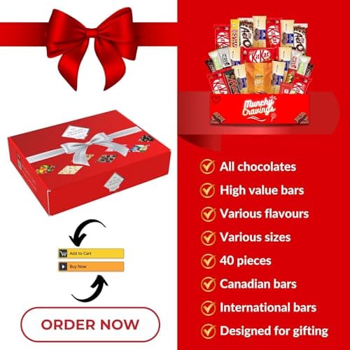 MunchyCravings Chocolate Bars Snack Box Variety Pack Gift (40 Ct.) - Chocolate Gift Basket – Gift for Men & Women, Bulk Birthday Chocolate Gifts & Holiday Treats — view 2